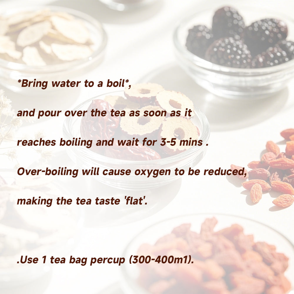 Kidney tea formula Ginseng Five Treasure TeaCombination Scented Tea Eight Treasure Tea RedDate Wolfberry Tea Men's Tea Health TeaMulberry Herbal Formula Health Tea 20bags Drink Fruit