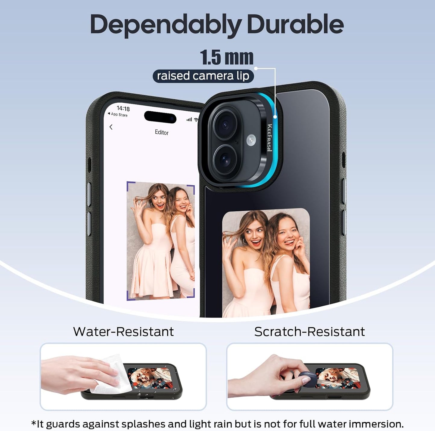Smart Ink Phone Case for iPhone 16 Pro Max-4.0" HD Four Color E Ink Screen with NFC Transfer,DIY Photo Display Digital Phone Case,Custom Phone Protective Case,Anti-Drop Water-Resistant
