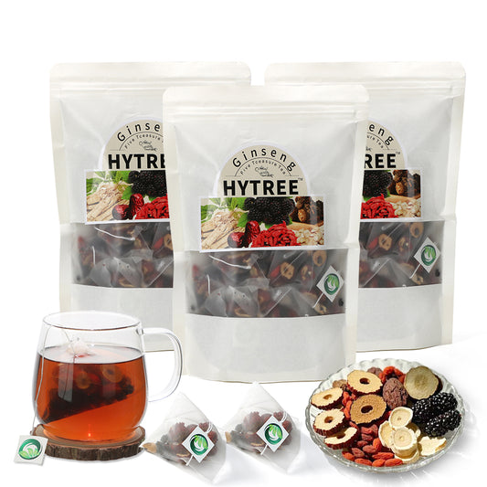 Kidney tea formula Ginseng Five Treasure TeaCombination Scented Tea Eight Treasure Tea RedDate Wolfberry Tea Men's Tea Health TeaMulberry Herbal Formula Health Tea 20bags Drink Fruit