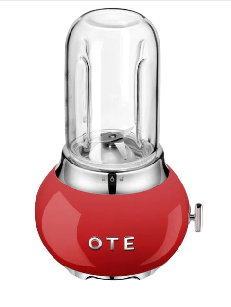 OTE Retro Italian Style Blender, 450ml, Beige, Manual, Portable
