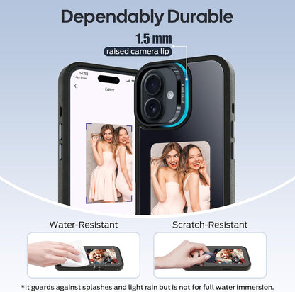 Smart Ink Phone Case for iPhone 16 Pro Max-4.0" HD Four Color E Ink Screen with NFC Transfer,DIY Photo Display Digital Phone Case,Custom Phone Protective Case,Anti-Drop Water-Resistant