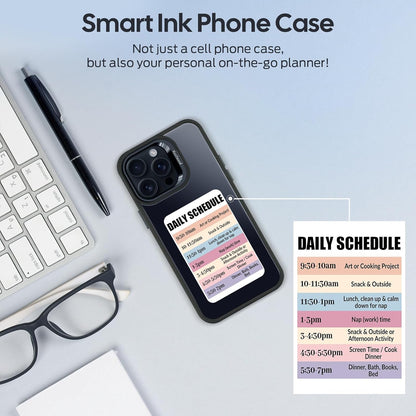 Smart Ink Phone Case for iPhone 16 Pro Max-4.0" HD Four Color E Ink Screen with NFC Transfer,DIY Photo Display Digital Phone Case,Custom Phone Protective Case,Anti-Drop Water-Resistant