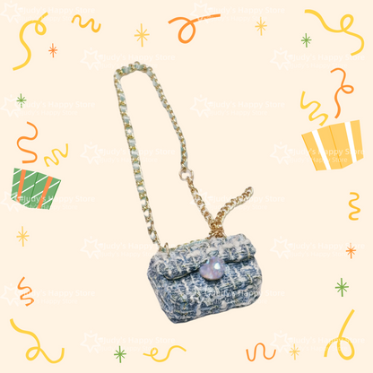 Adorable CC style handbags, each with a functional opening, perfectly complement dresses and women's attire for a charming look