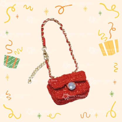 Adorable CC style handbags, each with a functional opening, perfectly complement dresses and women's attire for a charming look